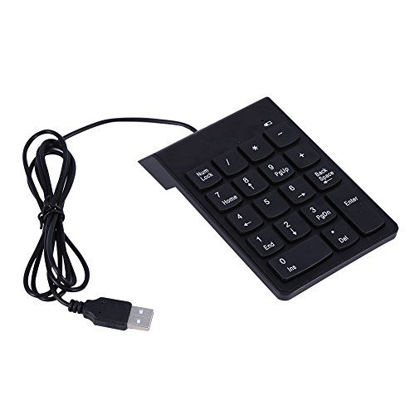 Picture of Sutinna USB Mini Numeric Keypad, Portable 18 Keys Keyboard Dust Proof Number Pad for Laptop and Desktop Computer