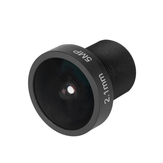 Picture of 2.1mm Lens for Security CCTV Surveillance Camera, M12 Threaded Mount 5MP 180° Large Wide Angle, 1/2.5 Image Format IR Camera Lens