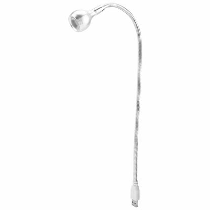 Picture of Friendly to Eyes LED Mini USB Lamp, Metal USB LED Lamp, Easy to Use for Desk(Silver, White Light)