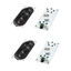 Picture of uxcell 2W 8R 20mmx40mm Rectangle Internal Magnet Speaker Loudspeaker 4Pcs