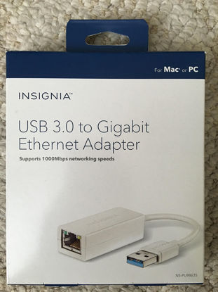 Picture of Insignia - USB 3.0-to-Gigabit Ethernet Adapter - White