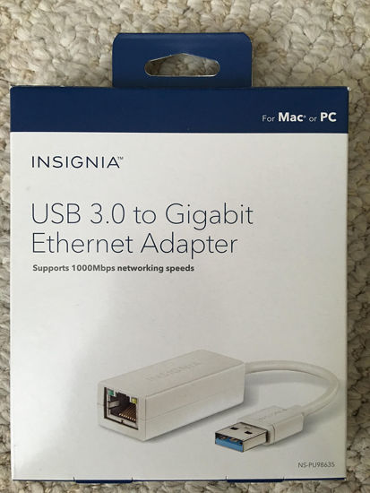Picture of Insignia - USB 3.0-to-Gigabit Ethernet Adapter - White