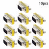 Picture of Fielect VGA Gender Changer 9 Pin Female to Male 2-Row Mini Gender Changer Coupler Adapter Connector for Serial Applications Blue Pack of 10