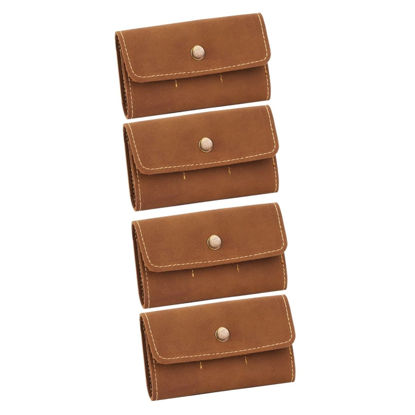 Picture of UKCOCO 4 Pcs Memory Card Holder Sd Cards Storage Case Sd Card Holders Sd Storage Case Sd Card Storage Case Sd Card Holder and Organizer Memory Sd Card Cell Phone Card Cover Pu