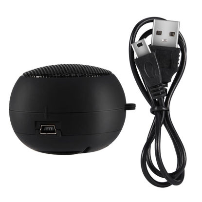 Picture of Mini Portable Speaker, 3.5mm Speaker Travel Stereo Sound Speaker Subwoofer Enhanced Bass Speaker Builtin Battery for Mobile Phone MP3
