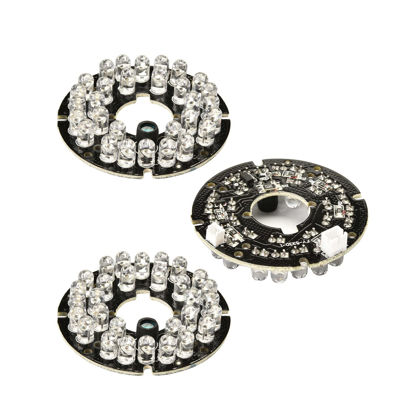 Picture of Othmro 3Pcs 30 LED IR Illuminator for Security Camera 30Degrees IR Led Round Plate IR Infrared Light Illuminator Board Bulb for CCTV Security Camera