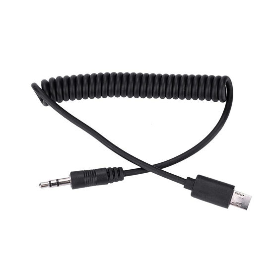 Picture of 3.5mm 2.5mm Shutter Release Cable Cord, Stretchable Spiral Coiled Cord for A7Iii Cameras with RM VPR1 Connection, Compatible for RX1 RX10 RX100 A7S A7R A7 A7II A7III A9 A58