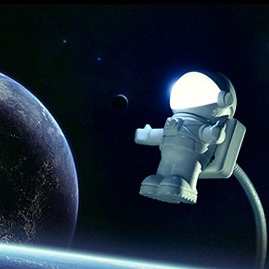 Picture of Shopping Mecca - Flexible Spaceman Astronaut USB Mini LED White Night Night Light Lamp for PC