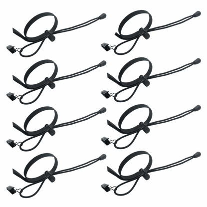 Picture of Foto&Tech 8 Pieces Background String Clips Holder Backdrop Clamps Lock Support Muslin Screen, Adjustable Multi-Functional Strap Clip for Crossbar Backdrop Support Stands in Photo Video Studio (Black)