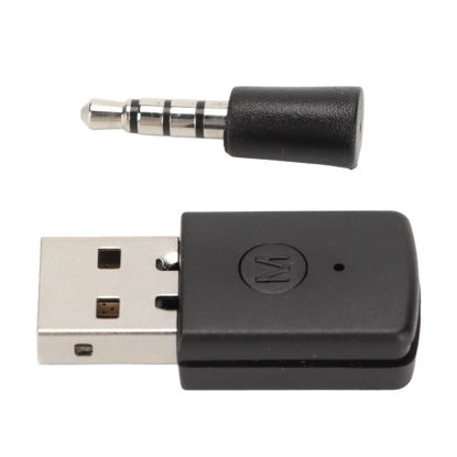 Picture of Jopwkuin Bluetooth Dongle, ABS 3.5mm Plug Portable 33ft Transmission Distance Noiseless Bluetooth 5.1 Bluetooth Receiver and Transmitter Adapter for Home