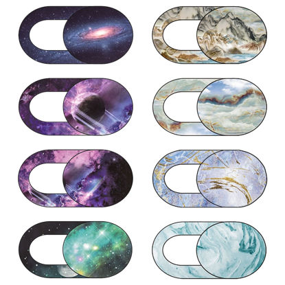 Picture of SOKTDO Webcam Cover, 0.023inch Ultra-Thin Laptop Camera Cover Slide, 8 Pack Computer Camera Cover Slide for MacBook