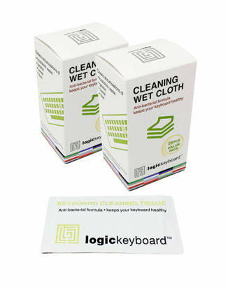 Picture of LogicKeyboard Disposable Cloth for Keyboard Cleaning, Two Packages of 20 Individually Wrapped Packs Each # LK-LC-16A-20 (2)