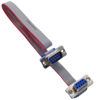 Picture of CablesOnline, 24-inches DB9 Male to DB9 Female 9-Conductor 28awg Straight-Through Serial RS232 Flat Ribbon Extension Cable, S-3F02