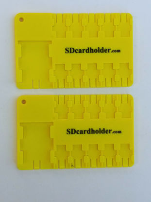 Picture of 2pcs Micro SD Card Case, Holder, Organizer Yellow