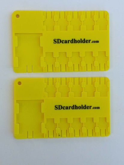Picture of 2pcs Micro SD Card Case, Holder, Organizer Yellow