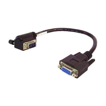 Picture of VGA Monitor Right Angle Male to Straight Female Adapter - 1 Foot Molded