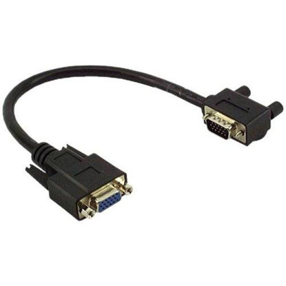 Picture of ieCables VGA Monitor Left Angle Male to Straight Female Adapter - 1 Foot