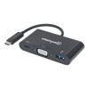 Picture of MANHATTAN VGA to HDMI Converter Black USB Type-C VGA Docking Converter