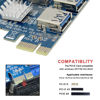 Picture of BGNing 1 to 4 PCI Express 16X Slots Riser Card PCI-E 1X to External 4 PCI-E Slot Adapter PCIe Multiplier Card USB 3.0 Mining Special Riser Card for Bitcoin Miner
