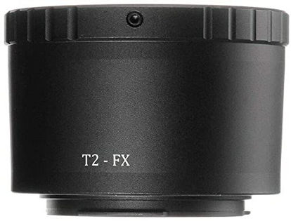 Picture of Hersmay T T2 Lens to Fuji FX Mount Camera Adapter T Lens Adapter Ring for Fujifilm X Mount FX Fuji Camera X-A1,X-A2,X-A3,X-A5,X-M1,X-E1,X-E2,X-E2S,X-T1,X-T2,X-T10,X-T20,X-Pro1,X-Pro2
