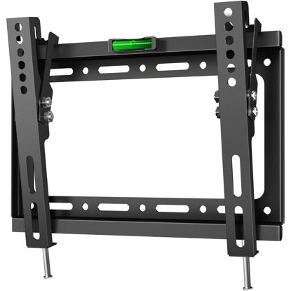 Picture of Tilt TV Wall Mount for 13-42 Inch Screens up to 77 lbs, Thin & Flush TV Wall Mount Slim VESA 75x75-200x200 Small TV Mount Flat - Tilting TV Wall Mount Bracket Low Profile/TV Holder Wall Black