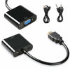 Picture of ANEED HDMI to VGA Adapter with 3.5mm Audio Gold-Plated Cord 1080P Compatible for PC, Monitor, Projector, HDTV, Chromebook, Raspberry Pi, Roku, Xbox,Computer, Desktop, Laptop