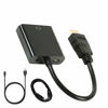 Picture of ANEED HDMI to VGA Adapter with 3.5mm Audio Gold-Plated Cord 1080P Compatible for PC, Monitor, Projector, HDTV, Chromebook, Raspberry Pi, Roku, Xbox,Computer, Desktop, Laptop