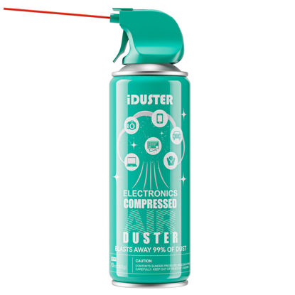Picture of iDuster Disposable Compressed Duster, Computer Cleaner, Keyboard Cleaner, 1 Pack, 10 oz