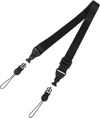 Picture of KIQ Quick Detach Nylon Shoulder Strap Replacement for iPad Samsung Tablet Nikon Canon Camera - Black