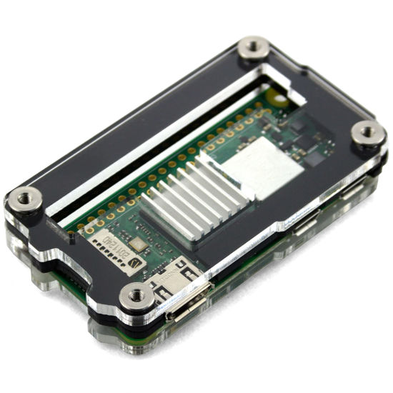 Picture of C4Labs Zebra Zero 2 Heatsink and GPIO Access Case for The Raspberry Pi Zero 2 - Black Ice, Single