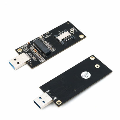 Picture of Tekit NGFF(M.2) Key B to USB 3.0 Adapter with SIM 6pin Slot for WWAN/LTE Module(Key B to USB3.0)