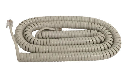 Picture of The VoIP Lounge 25 Foot Long Handset Receiver Curly Cord for Vodavi Starplus Series Phone Light Ivory