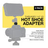 Picture of Koah Hot Shoe Mount to 1/4"-20 Male Adapter - Hot Shoe Adapter Camera Mount Screw with Bottom Male Cold Shoe for Mic Mount, Flash & Attachments on Cameras, Rigs, Brackets, Tripods, Light Stands