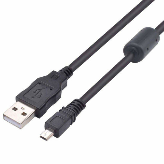Picture of Replacement USB Cable 8Pin Transfer Data Sync Charging Cord Compatible with Konica Minolta Digital Cameras Dynax 5D7D Maxxum 5D7D DiMage A Series A200 DiMage E Series (3.3ft)