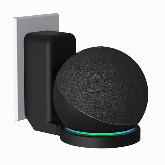 Picture of BEWZI for Amazon Echo Dot 5th Gen (2022 Release) Wall Mount Bracket with Cable Storage Easy to Install and Save Space Compatible with Echo dot 5th gen/Echo dot 4th gen (Black)
