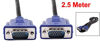 Picture of uxcell 2.5 Meter Length 15 Pins Black Male to Male VGA Monitor Extension Cable