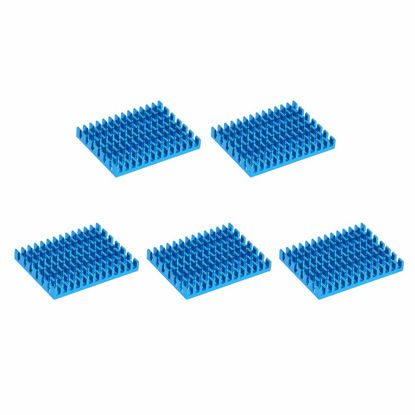 Picture of uxcell Electronic Radiators Heatsink for MOS GPU IC Chip Blue 30 x 40 x 5 mm 5pcs