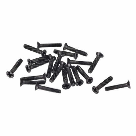 Picture of uxcell M2 x 10mm Phillips Screws Fastener Black for Laptop PC TV Fan Switch 500pcs