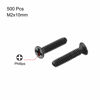 Picture of uxcell M2 x 10mm Phillips Screws Fastener Black for Laptop PC TV Fan Switch 500pcs