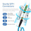 Picture of Blue SFP+ Cable, 10G SFP+ DAC, 0.3M(0.98ft), Passive Direct Attach Copper Twinax Cable for Cisco SFP-H10GB-CU0.3M, Ubiquiti UniFi UC-DAC-SFP+, Meraki, Mikrotik, Intel, Fortinet, Netgear