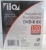 Picture of DVD-R 8X ILO Technologies 10 Pack 120 min 4.7 GB 8 Multispeed For Data , Photos , Music and Video