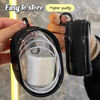 Picture of Charging Cable Storage Bag - Transparent Compact Organizer for Travel, Data Cables, Headphones & More | Mini Cord and Charger Organizer (D-Black-2pcs)