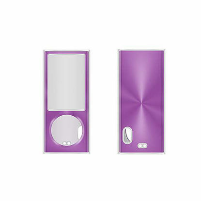 Picture of Apple iPod Nano 5th Gen 2 Piece Snap On Hard Case Cover Screen Protector Guard (Purple)