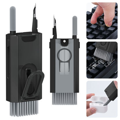 Picture of Lingtoolator n 1 Electronic Cleaning Kit, Keyboard Cleaning Kit with Brush, Portable Multifunctional Cleaning Tool for PC Monitor/Bluetooth Earphones/Earbud/Computer/Cell Phone/Laptop Black(NO Fluid)