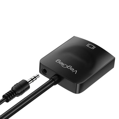 Picture of VegGieg - V-Z902 - HDMI to VGA - Gold-Plated HDMI to VGA Adapter - Male to Female for Computer Desktop/Laptop/PC/Monitor/Projector/HDTV/Chromebook/Raspberry Pi/Roku/Xbox and More (V-Z902)