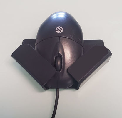 Picture of SDS Mouse Holder/Catcher/Keeper Black HDPE - Mount Anywhere to Hold Mouse Out of The Way.