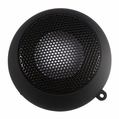 Picture of Zunate Mini Portable 3.5mm Speaker with Built in Battery, Lightweight, Retractable for Mobile Phone MP3 PC (Black)