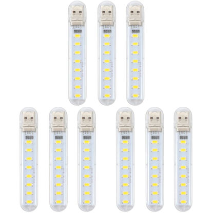 Picture of SOLUSTRE 9 Pcs USB Led Light for Keyboard Led Light for Laptop USB Laptop Light USB Keychain Lights Mini USB Lamp Keyboard Light Desk Lamp Led Decorative Light Portable Plastic Light up