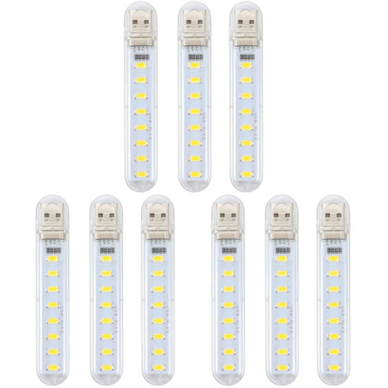 Picture of SOLUSTRE 9 Pcs USB Led Light for Keyboard Led Light for Laptop USB Laptop Light USB Keychain Lights Mini USB Lamp Keyboard Light Desk Lamp Led Decorative Light Portable Plastic Light up