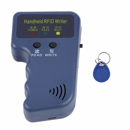 Picture of Handheld RFID Copier 125KHz EM4100 Portable ID Card Copier Reader/Writer Duplicator + Keyfob